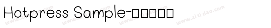 Hotpress Sample字体转换